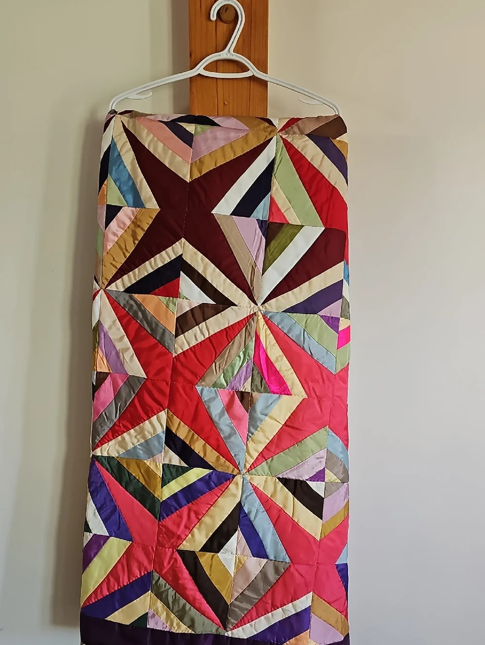 Colorful Geometric Star Patchwork Throw - Picture 2 of 14